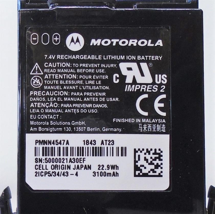 Lot of (2) Motorola Impres 2 Li-ion 3100 mAh Battery 7.4V Rechargeable PMNN4547A